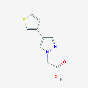 molecular formula C9H8N2O2S B1483423 2-(4-(thiophen-3-yl)-1H-pyrazol-1-yl)acetic acid CAS No. 2091160-56-2