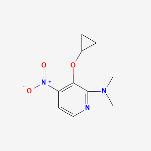 3-Cyclopropoxy-N,N-dimethyl-4-nitropyridin-2-amine