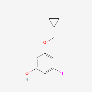 molecular formula C10H11IO2 B14834243 3-(Cyclopropylmethoxy)-5-iodophenol 