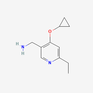 molecular formula C11H16N2O B14834255 (4-Cyclopropoxy-6-ethylpyridin-3-YL)methanamine 