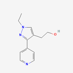 2-(1-ethyl-3-(pyridin-4-yl)-1H-pyrazol-4-yl)ethan-1-ol