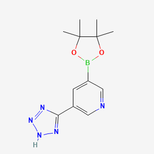 3-(4,4,5,5-Tetramethyl-1,3,2-dioxaborolan-2-YL)-5-(tetrazol-5-YL)pyridine