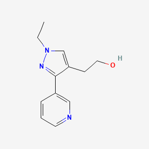 2-(1-ethyl-3-(pyridin-3-yl)-1H-pyrazol-4-yl)ethan-1-ol