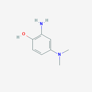 molecular formula C8H12N2O B14834277 2-Amino-4-(dimethylamino)phenol 