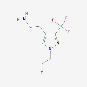molecular formula C8H11F4N3 B1483428 2-(1-(2-fluoroethyl)-3-(trifluoromethyl)-1H-pyrazol-4-yl)ethan-1-amine CAS No. 2097986-83-7