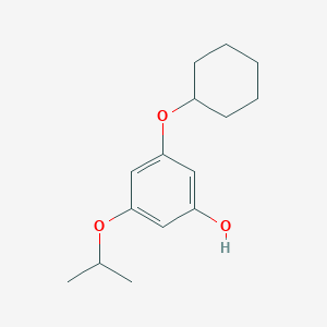 molecular formula C15H22O3 B14834281 3-(Cyclohexyloxy)-5-isopropoxyphenol 