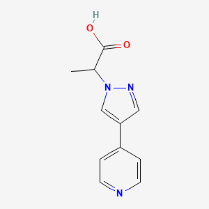 molecular formula C11H11N3O2 B1483432 2-(4-(pyridin-4-yl)-1H-pyrazol-1-yl)propanoic acid CAS No. 2090269-66-0