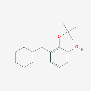 molecular formula C17H26O2 B14834329 2-Tert-butoxy-3-(cyclohexylmethyl)phenol 