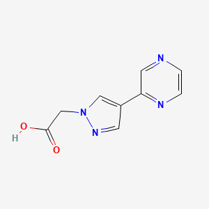 molecular formula C9H8N4O2 B1483433 2-(4-(pyrazin-2-yl)-1H-pyrazol-1-yl)acetic acid CAS No. 2090578-80-4