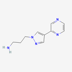 3-(4-(pyrazin-2-yl)-1H-pyrazol-1-yl)propan-1-amine