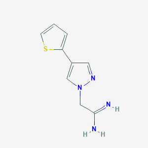 molecular formula C9H10N4S B1483435 2-(4-(thiophen-2-yl)-1H-pyrazol-1-yl)acetimidamide CAS No. 2097987-06-7