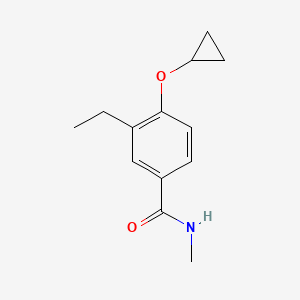 molecular formula C13H17NO2 B14834359 4-Cyclopropoxy-3-ethyl-N-methylbenzamide 