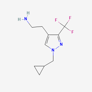 2-(1-(cyclopropylmethyl)-3-(trifluoromethyl)-1H-pyrazol-4-yl)ethan-1-amine