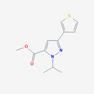 molecular formula C12H14N2O2S B1483440 methyl 1-isopropyl-3-(thiophen-3-yl)-1H-pyrazole-5-carboxylate CAS No. 2098119-10-7
