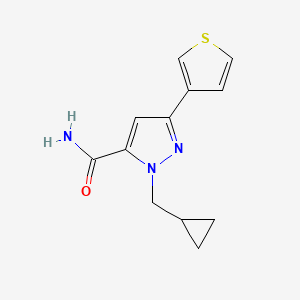 1-(cyclopropylmethyl)-3-(thiophen-3-yl)-1H-pyrazole-5-carboxamide