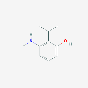 molecular formula C10H15NO B14834457 2-Isopropyl-3-(methylamino)phenol 