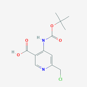 4-((tert-Butoxycarbonyl)amino)-6-(chloromethyl)nicotinic acid