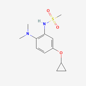 molecular formula C12H18N2O3S B14834491 N-(5-Cyclopropoxy-2-(dimethylamino)phenyl)methanesulfonamide 