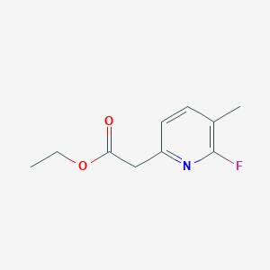 molecular formula C10H12FNO2 B14834507 Ethyl 2-fluoro-3-methylpyridine-6-acetate 