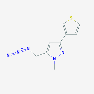 molecular formula C9H9N5S B1483451 5-(azidomethyl)-1-methyl-3-(thiophen-3-yl)-1H-pyrazole CAS No. 2098041-49-5