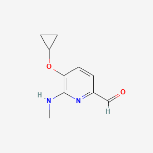 5-Cyclopropoxy-6-(methylamino)picolinaldehyde