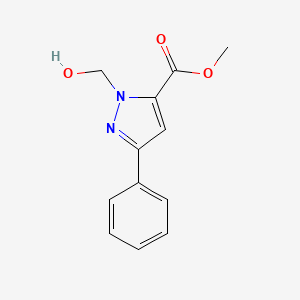molecular formula C12H12N2O3 B1483456 methyl 1-(hydroxymethyl)-3-phenyl-1H-pyrazole-5-carboxylate CAS No. 2098070-71-2