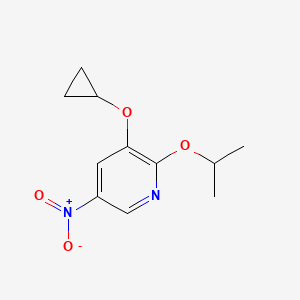 molecular formula C11H14N2O4 B14834564 3-Cyclopropoxy-2-isopropoxy-5-nitropyridine 