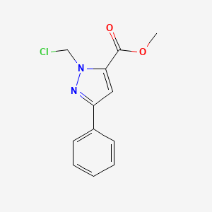 molecular formula C12H11ClN2O2 B1483457 methyl 1-(chloromethyl)-3-phenyl-1H-pyrazole-5-carboxylate CAS No. 2098105-20-3