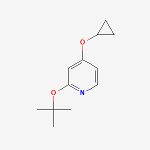 molecular formula C12H17NO2 B14834570 2-Tert-butoxy-4-cyclopropoxypyridine 