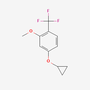 molecular formula C11H11F3O2 B14834595 4-Cyclopropoxy-2-methoxy-1-(trifluoromethyl)benzene 