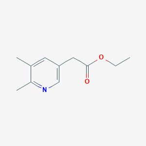 molecular formula C11H15NO2 B14834608 Ethyl (5,6-dimethylpyridin-3-YL)acetate 