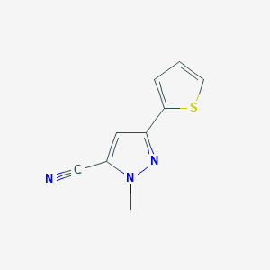 1-methyl-3-(thiophen-2-yl)-1H-pyrazole-5-carbonitrile