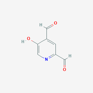 molecular formula C7H5NO3 B14834612 5-Hydroxypyridine-2,4-dicarbaldehyde 