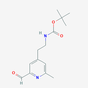 Tert-butyl 2-(2-formyl-6-methylpyridin-4-YL)ethylcarbamate