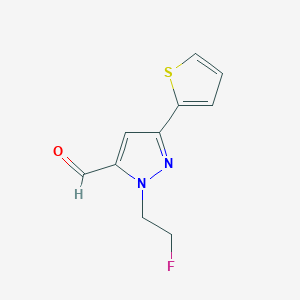 1-(2-fluoroethyl)-3-(thiophen-2-yl)-1H-pyrazole-5-carbaldehyde