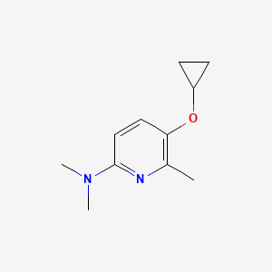 molecular formula C11H16N2O B14834640 5-Cyclopropoxy-N,N,6-trimethylpyridin-2-amine 