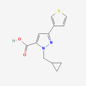 1-(cyclopropylmethyl)-3-(thiophen-3-yl)-1H-pyrazole-5-carboxylic acid