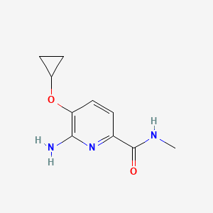 molecular formula C10H13N3O2 B14834654 6-Amino-5-cyclopropoxy-N-methylpicolinamide 