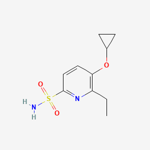 molecular formula C10H14N2O3S B14834665 5-Cyclopropoxy-6-ethylpyridine-2-sulfonamide 