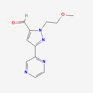 molecular formula C11H12N4O2 B1483467 1-(2-methoxyethyl)-3-(pyrazin-2-yl)-1H-pyrazole-5-carbaldehyde CAS No. 2098070-00-7