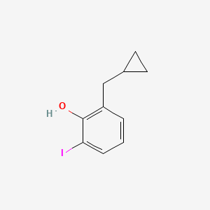 molecular formula C10H11IO B14834699 2-(Cyclopropylmethyl)-6-iodophenol 