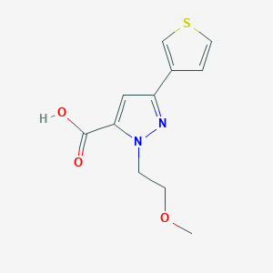 1-(2-methoxyethyl)-3-(thiophen-3-yl)-1H-pyrazole-5-carboxylic acid