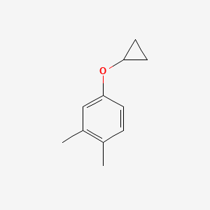 molecular formula C11H14O B14834746 4-Cyclopropoxy-1,2-dimethylbenzene 