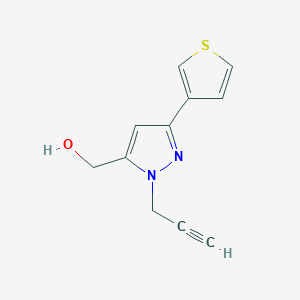 molecular formula C11H10N2OS B1483477 (1-(prop-2-yn-1-yl)-3-(thiophen-3-yl)-1H-pyrazol-5-yl)methanol CAS No. 2092462-74-1