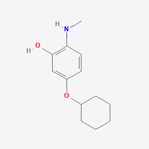 molecular formula C13H19NO2 B14834776 5-(Cyclohexyloxy)-2-(methylamino)phenol 