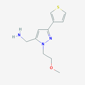 molecular formula C11H15N3OS B1483479 (1-(2-methoxyethyl)-3-(thiophen-3-yl)-1H-pyrazol-5-yl)methanamine CAS No. 2098070-47-2