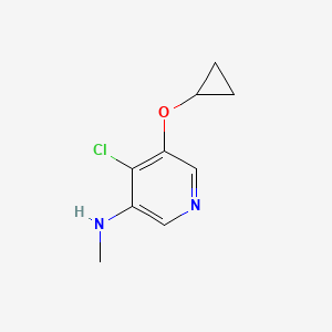 molecular formula C9H11ClN2O B14834790 4-Chloro-5-cyclopropoxy-N-methylpyridin-3-amine 