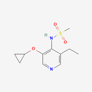 molecular formula C11H16N2O3S B14834805 N-(3-Cyclopropoxy-5-ethylpyridin-4-YL)methanesulfonamide 