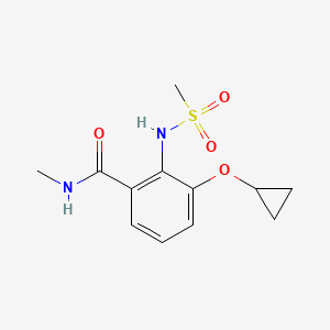 molecular formula C12H16N2O4S B14834813 3-Cyclopropoxy-N-methyl-2-(methylsulfonamido)benzamide 