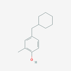 molecular formula C14H20O B14834831 4-(Cyclohexylmethyl)-2-methylphenol 